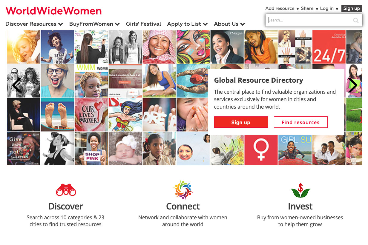 WorldWideWomen -- Global Resource Directory